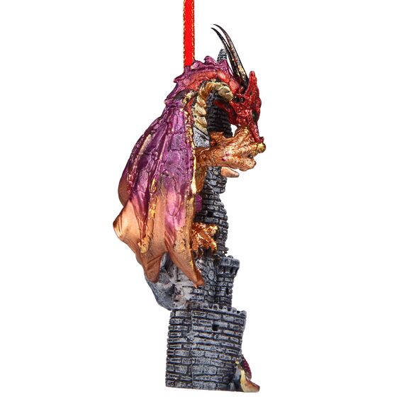 Christbaumschmuck - Sansibar die gotischen Drachen auf Schloss Feiertags-Verzierung - Drache-Statue (Packung mit 2)