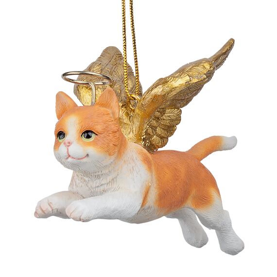 Design Toscano - Katzen-Weihnachtsbaumschmuck - Orange Tabby - Harz - Weihnachten