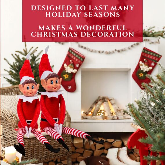 Elves Behavin' Badly Elfen benehmen Sich schlecht – Weihnachts-Weihnachts-Plüschtier mit Smiley-Gesicht – Junge