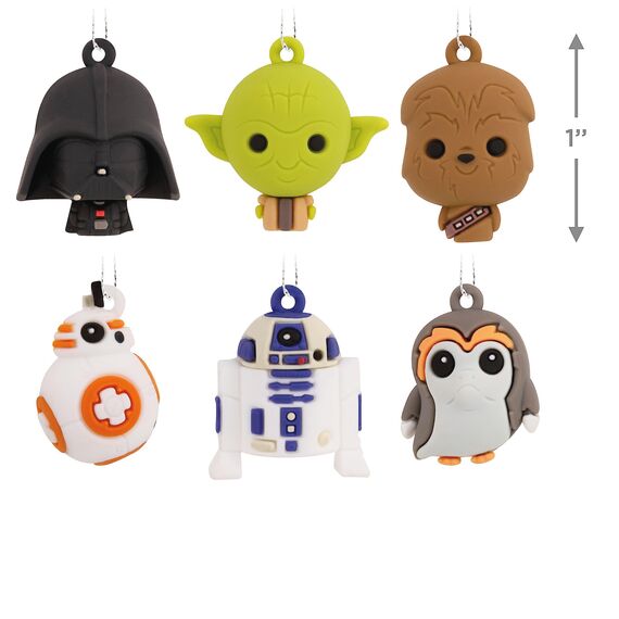 Hallmark Star Wars Characters Miniatur-Weihnachtsschmuck, 6 Stück (0002HCM6129)