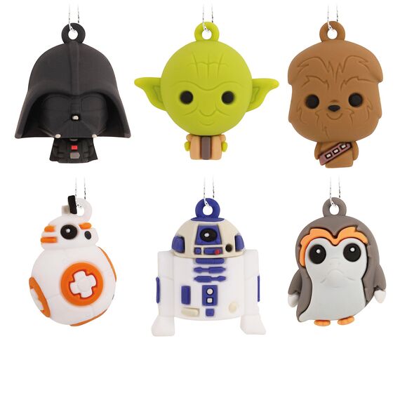 Hallmark Star Wars Characters Miniatur-Weihnachtsschmuck, 6 Stück (0002HCM6129)