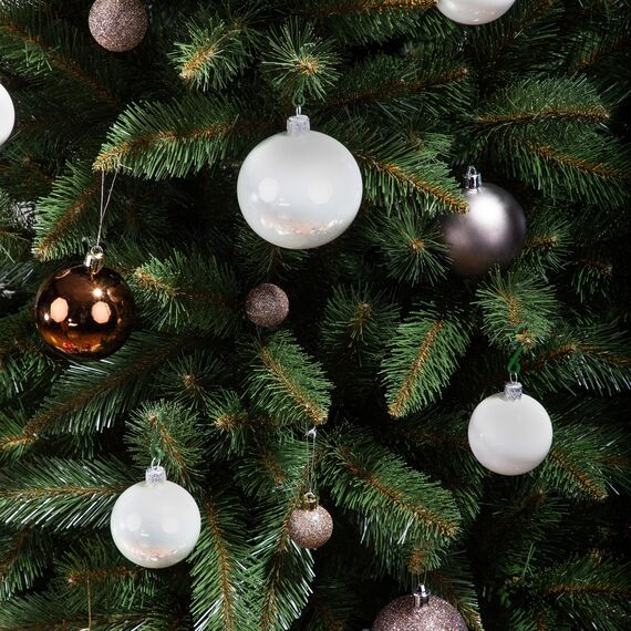 FAIRYTREES Weihnachtsbaum künstlich FICHTE Natur, grüner Stamm, Material PVC, inkl. Holzständer, 150cm