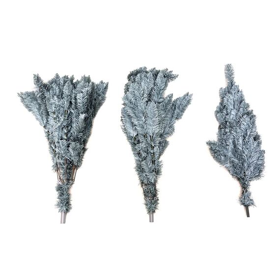 SHATCHI Künstlicher Deluxe-Weihnachtsbaum, aufklappbare Zweige mit Metallständer, PVC, 3,6 m, 3,6 m, frostig, grün, buschig, kaiserliche Kiefer, 360 cm