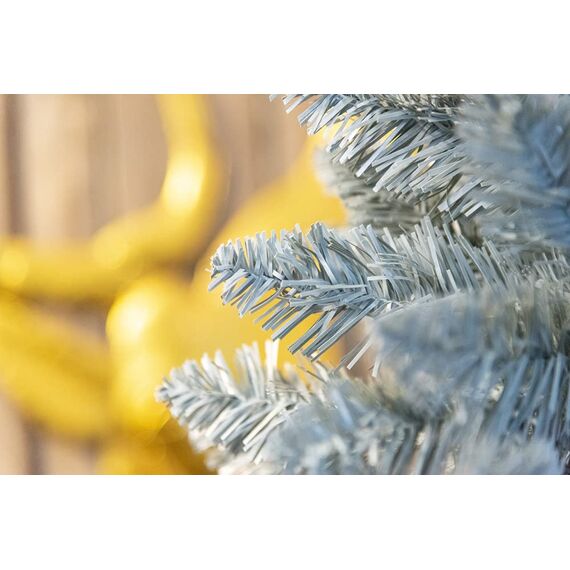 Künstlicher Deluxe-Weihnachtsbaum, 1,2 m, frostig, grün, buschig, kaiserliche Kiefer, aufklappbare Äste, 308 Bleistiftspitzen, mit Metallständer, Weihnachtsdekoration