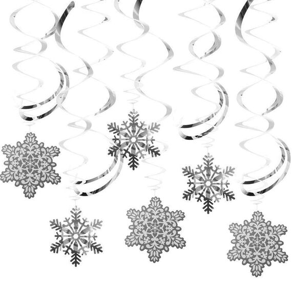 MVP DEC SWIRL SNOWFLAKE HANGIG