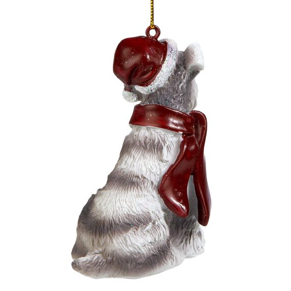 Design Toscano Christmas Ornaments, Weihnachtszwergschnauzer Ferienhundeornamente