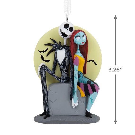 Hallmark Disney Tim Burtons The Nightmare Before Christmas Jack und Sally auf Grabstein Kunstharz Weihnachtsornament