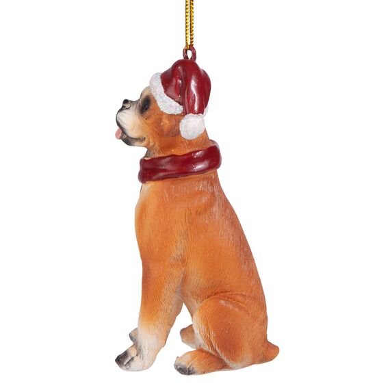 Design Toscano JH576302 Boston Terrier Urlaub Hund Ornament Skulptur Boxer Full Color