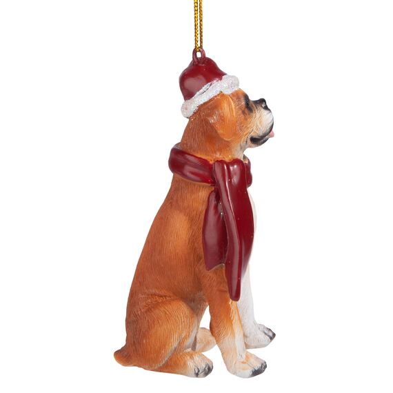 Design Toscano JH576302 Boston Terrier Urlaub Hund Ornament Skulptur Boxer Full Color