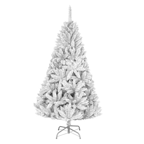 SHATCHI Künstlicher Deluxe-Weihnachtsbaum, schneeweiß, buschig, kaiserliche Kiefer, aufklappbare Zweige 4158, Bleistiftspitzen, mit Metallständer, Weihnachtsdekoration, PVC, 360 cm