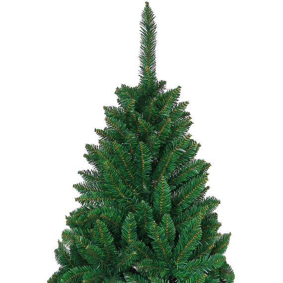 Künstlicher Deluxe-Weihnachtsbaum, aufklappbare Äste, Bleistiftspitzen, mit Metallständer, 3,6 m, Grün