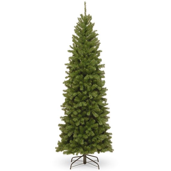 National Tree Company 2,3m unbeleuchteter North Valley Fichte schmaler künstlicher Weihnachtsbaum 1088 Spitzen inklusive Ständer grün