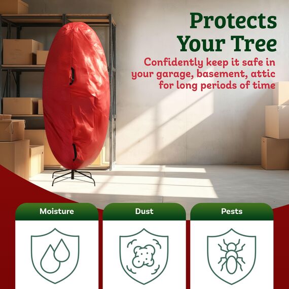 Elf Stor Weihnachtsbaumabdeckung, Größe XL, Rot