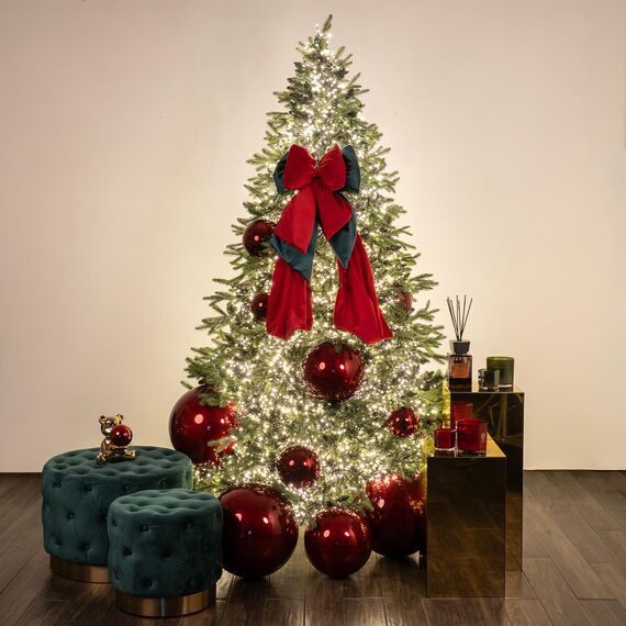 Giulia Grillo Weihnachtsbaum Künstlich 150 cm – Premium Real Touch PE/PVC, 1228 Dichte Zweige, Naturgetreu & Langlebig, Leicht Aufzubauen, Grün