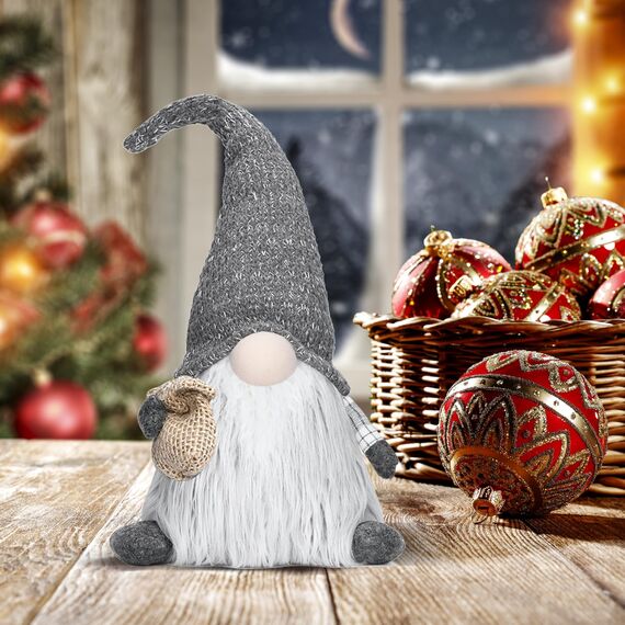 EKARSEN Handgemachte Wichtel Gnom süße Skandinavische Tomte Weihnachtsdeko Puppe für Weihnachten Neujahr Ostern