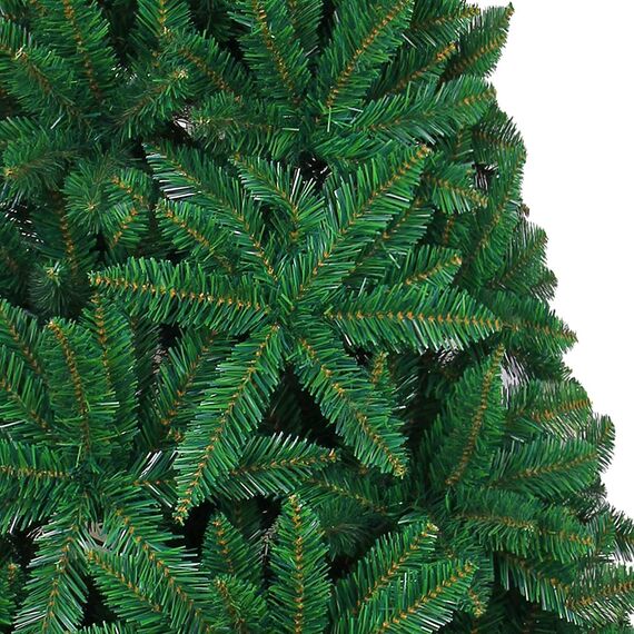 Künstlicher Deluxe-Weihnachtsbaum, aufklappbare Äste, Bleistiftspitzen, mit Metallständer, 3,6 m, Grün