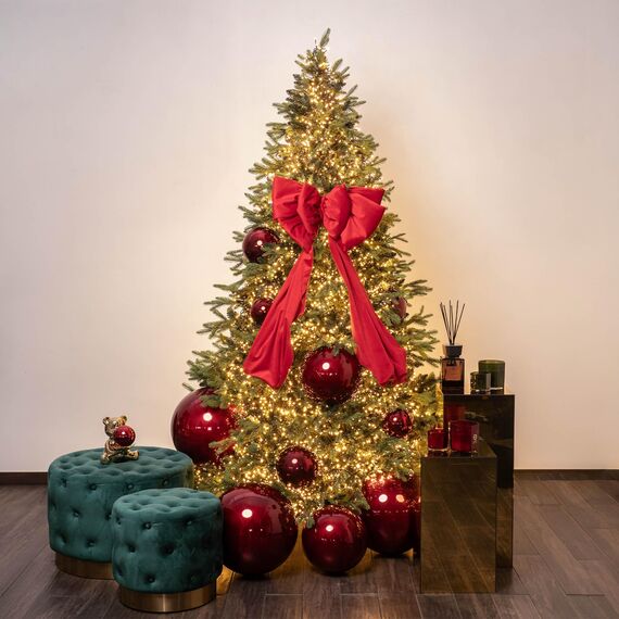 Giulia Grillo Künstlicher Weichnachtsbaum 180 cm Dicht, 1700 Zweige, Weihnachtsbaum Luxury grün mit Spitzen realistisch, PE/PVC, grün