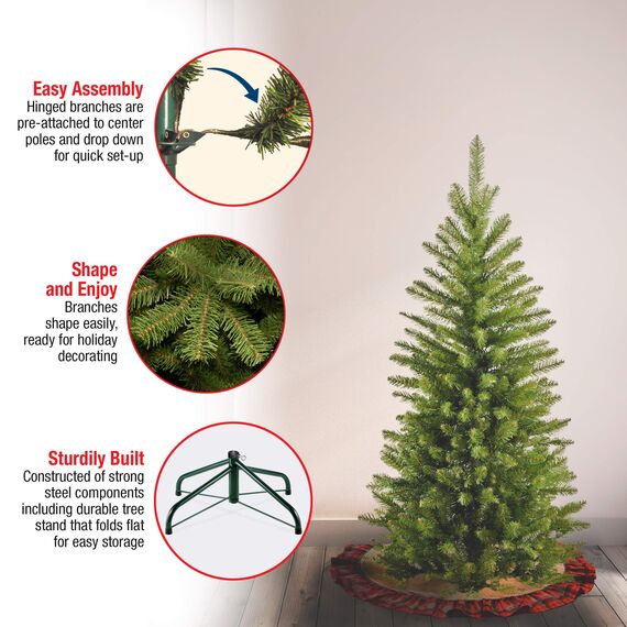 National Tree Company Künstlicher Weihnachtsbaum mit Ständer, Kingswood Tanne, Bleistift, 2,7 m, 1,2 m