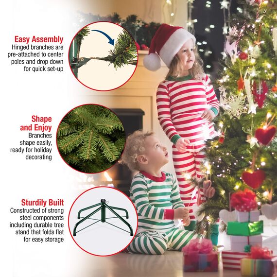National Tree Company Künstlicher Weihnachtsbaum mit Ständer Kingswood Tanne, schmal, 4,3 m, 4,3 m