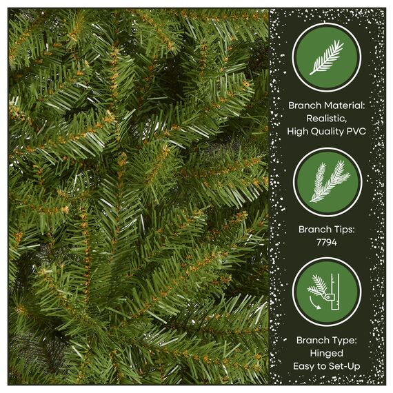 National Tree Company Künstlicher voller Weihnachtsbaum, grün, Dunhill-Tanne, inklusive Ständer, 3,6 m