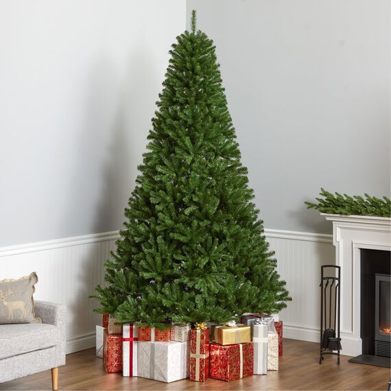 National Tree Company Künstlicher Weihnachtsbaum, 270 cm, unbeleuchtet, North-Valley-Fichte, 2.128 Spitzen, inklusive Ständer, grün