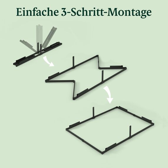 Zinus Caleb Bett 90x200 cm - Höhe 36 cm mit Stauraum unter dem Bett - Metall-Plattformbettrahmen - Klappbarer Bettrahmen - Schwarz