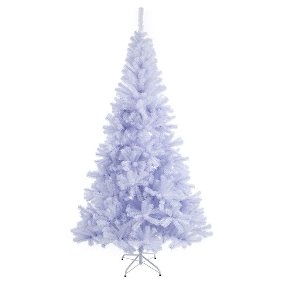 Sunnyglade Künstlicher Premium-Weihnachtsbaum, 1,8 m, Weiß, 1000 Spitzen, einfach zu montieren, mit Weihnachtsbaum-Metallständer für den Innen- und Außenbereich (1,8 m)