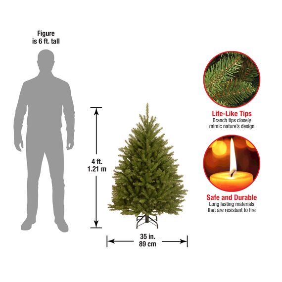 National Tree Company Künstlicher Weihnachtsbaum | inklusive Ständer | Dunhill Tanne – 1,2 m