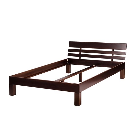 Krok Wood Massivholzbett Julia in Buche, Farbe Dunkle Eiche (140 x 200 cm)