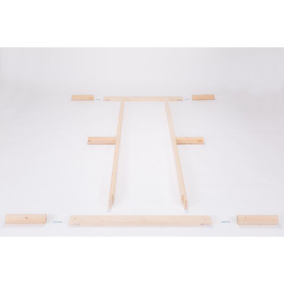 Gigapur G1 26981 Bett | Lattenrost und Bettgestell | Birke Natur Schicht-Holz | Bettrahmen belastbar bis 195Kg | 160 x 200 cm (2 x 80 x 200 cm)