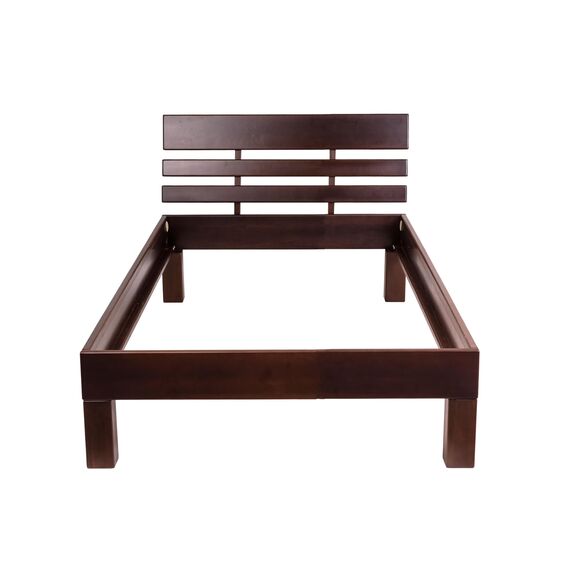 Krok Wood Massivholzbett Julia in Buche, Farbe Dunkle Eiche (90 x 200 cm)