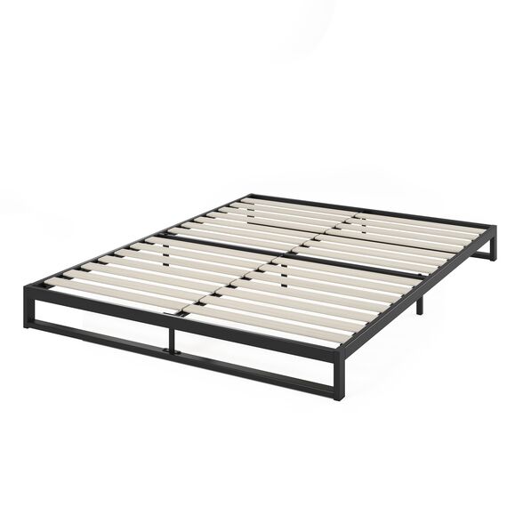 Zinus Trisha 18 cm Metallrahmenbett | Lattenrost | Holzlattenunterstützung | 180 x 200 cm | Schwarz