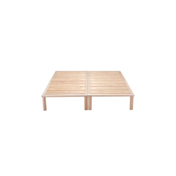 Gigapur G1 26981 Bett | Lattenrost und Bettgestell | Birke Natur Schicht-Holz | Bettrahmen belastbar bis 195Kg | 160 x 200 cm (2 x 80 x 200 cm)