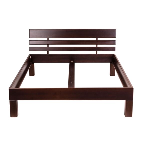 Krok Wood Massivholzbett Julia in Buche, Farbe Dunkle Eiche (140 x 200 cm)