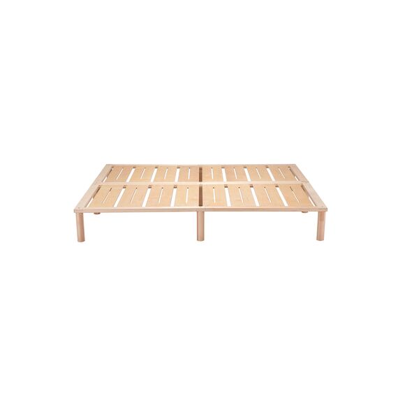 Gigapur G1 26981 Bett | Lattenrost und Bettgestell | Birke Natur Schicht-Holz | Bettrahmen belastbar bis 195Kg | 160 x 200 cm (2 x 80 x 200 cm)