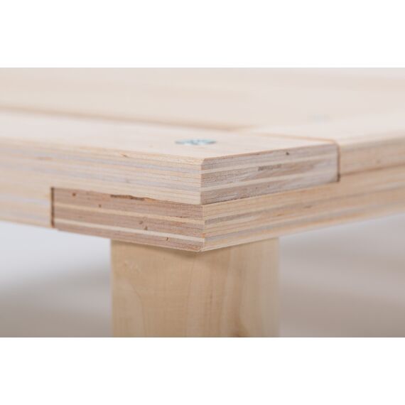 Gigapur G1 26981 Bett | Lattenrost und Bettgestell | Birke Natur Schicht-Holz | Bettrahmen belastbar bis 195Kg | 160 x 200 cm (2 x 80 x 200 cm)