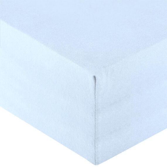 aqua-textil Royal Spannbettlaken Boxspringbett Wasserbett 90x200-100x220 cm Aqua blau 210g/qm Jersey Mako Baumwolle Elasthan Spannbetttuch