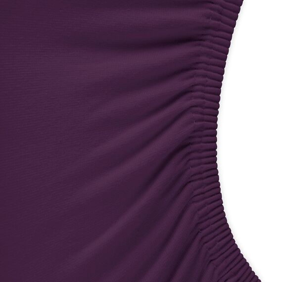 aqua-textil Royal Spannbettlaken Boxspringbett Wasserbett 90x200-100x220 cm lila 210g/qm Jersey Mako Baumwolle Elasthan Spannbetttuch
