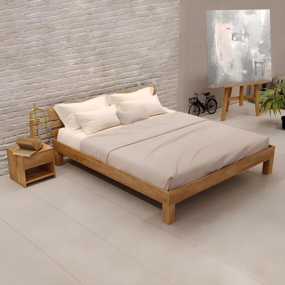 Krok Wood Massivholzbett Julia in Eiche (90 x 200 cm)