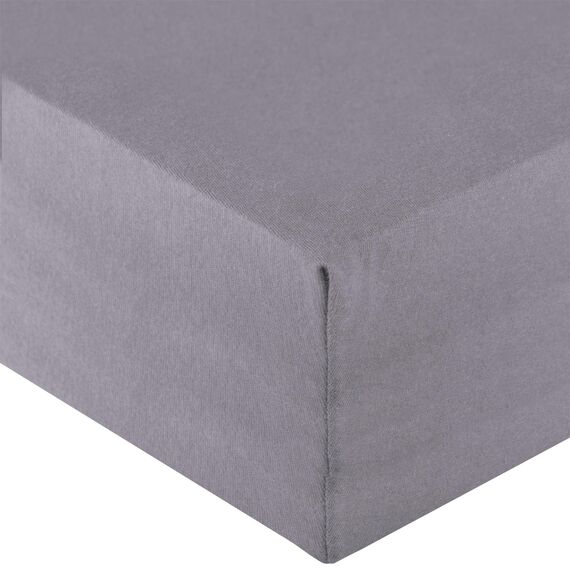 aqua-textil Royal Spannbettlaken Boxspringbett Wasserbett 90x200-100x220 cm dunkel grau 210g/qm Jersey Mako Baumwolle Elasthan Spannbetttuch