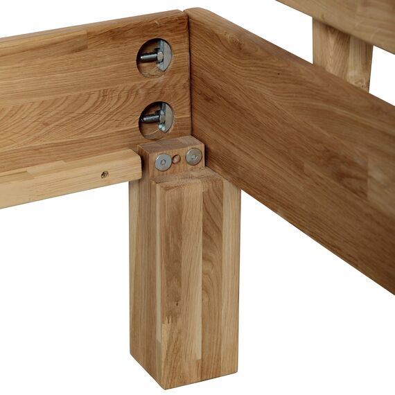 Krok Wood Massivholzbett Julia in Eiche (100 x 200)