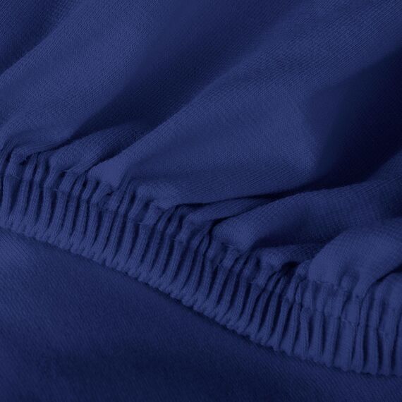 aqua-textil Exclusiv Spannbettlaken 90x200-100x220 cm royal blau Jersey Baumwolle 230g/qm Spannbetttuch Elastan Laken