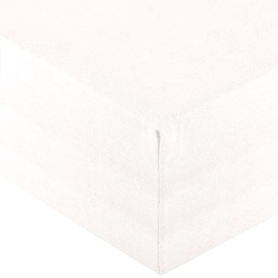 aqua-textil Royal XL Spannbettlaken Boxspringbett Wasserbett 200x220-220x240 cm Schnee weiß 210g/qm Jersey Mako Baumwolle Elasthan Spannbetttuch