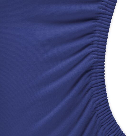 aqua-textil Royal Spannbettlaken Boxspringbett Wasserbett 180x200-200x220 cm blau 210g/qm Jersey Mako Baumwolle Elasthan Spannbetttuch