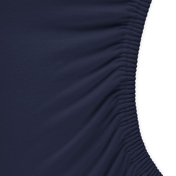 aqua-textil Royal XL Spannbettlaken Boxspringbett Wasserbett 200x220-220x240 cm dunkel blau 210g/qm Jersey Mako Baumwolle Elasthan Spannbetttuch