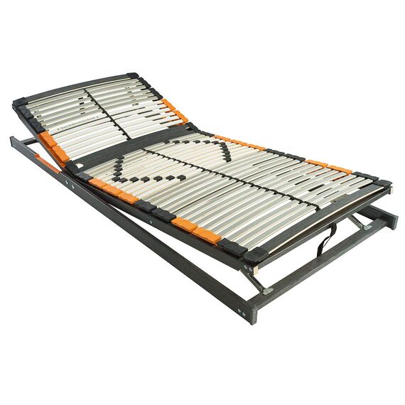 BMM Lattenrost 80x200 cm Premium XXL bis 180 kg/Kopfteil- und Fußteilverstellung/Fertig montiert/7 Zonen/für alle Matratzen/Höhe 10 cm/Lattenroste produziert in Deutschland