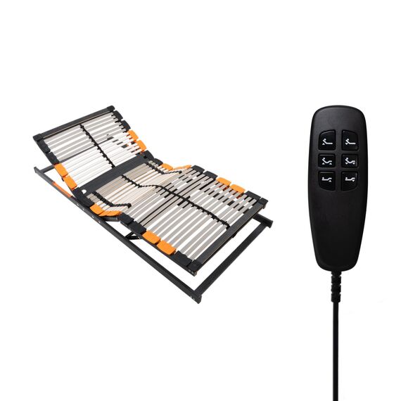 BMM Lattenrost 80x200 cm Premium XXL Motorrahmen bis 180 kg/elektrisch verstellbar/7 Zonen/für alle Matratzen/Höhe 10 cm/Lattenroste produziert in Deutschland