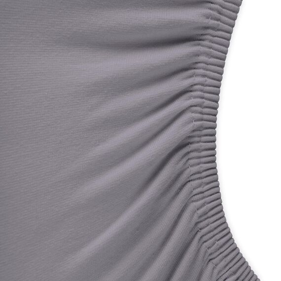 aqua-textil Royal Spannbettlaken Boxspringbett Wasserbett rund Ø ca. 245 cm dunkel grau 210g/qm Jersey Mako Baumwolle Elasthan Spannbetttuch