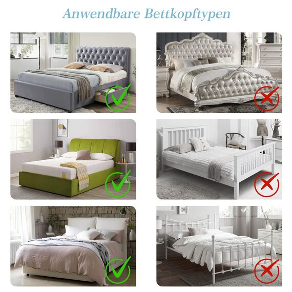 TAOCOCO Bett Kopfteil Bezug, Kopfteilbezug für Doppelbett, elastischer Kopfteilbezug, weicher Samtstoff, waschbar, All-in-One-Design, Schwarz, 200-220 cm