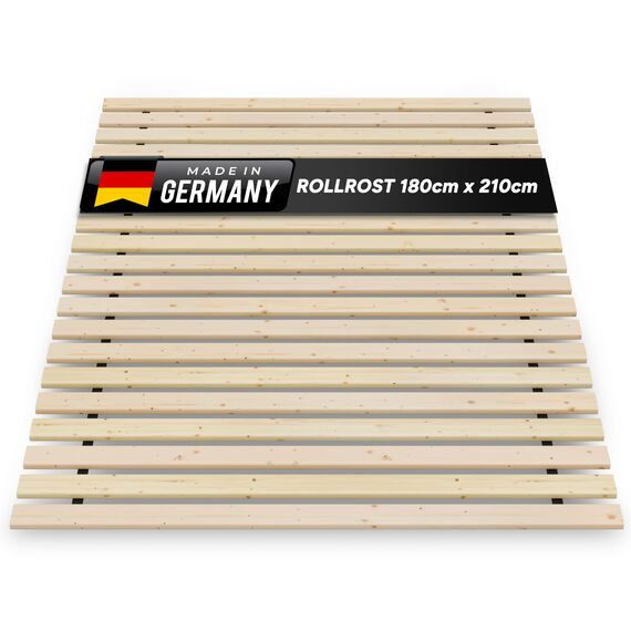 TUGA - Holztech Rollrost 180 x 210 cm 20mm 300kg Lattenrost Rolllattenrost Stabiler Bettrost Qualität aus Deutschland